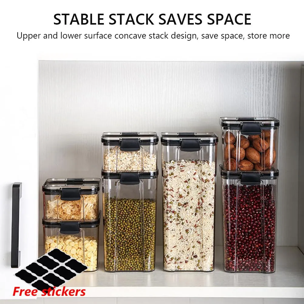 2024 Airtight Transparent Plastic Food Storage Containers with Lids for ...