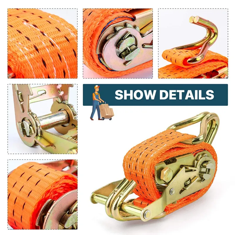 Curated visual reference: Gallery Detail: Ratchet Straps Heavy Duty Tie Down Straps With J Hook