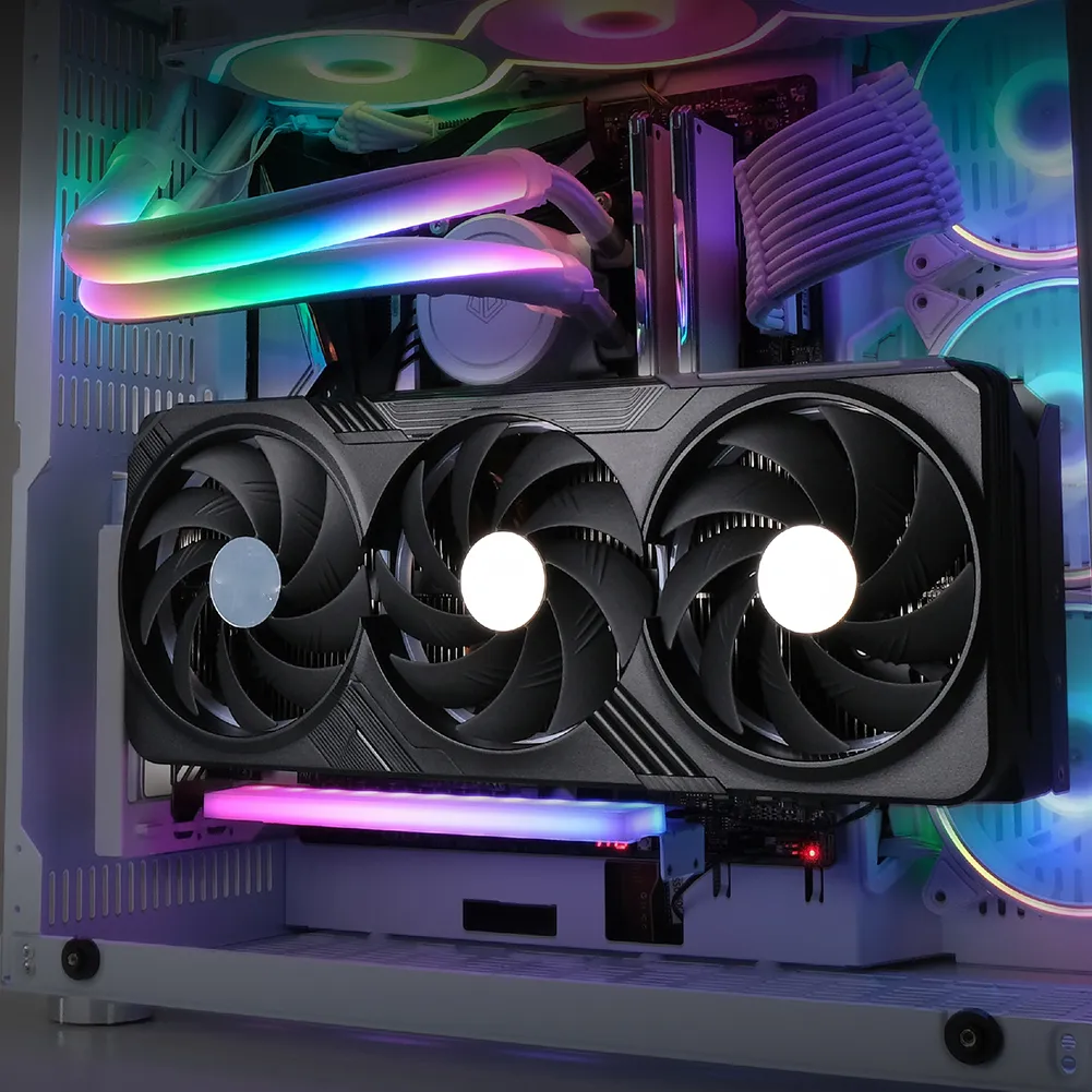 EZ 40 ARGB Graphics Card Holder Vertical GPU Bracket With 5V 3 Pin ...