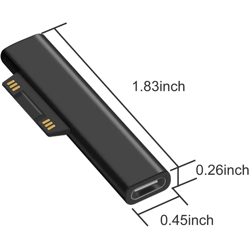 For Surface Connect To USB C Magnetic Adapter 45W Type C Charger For ...