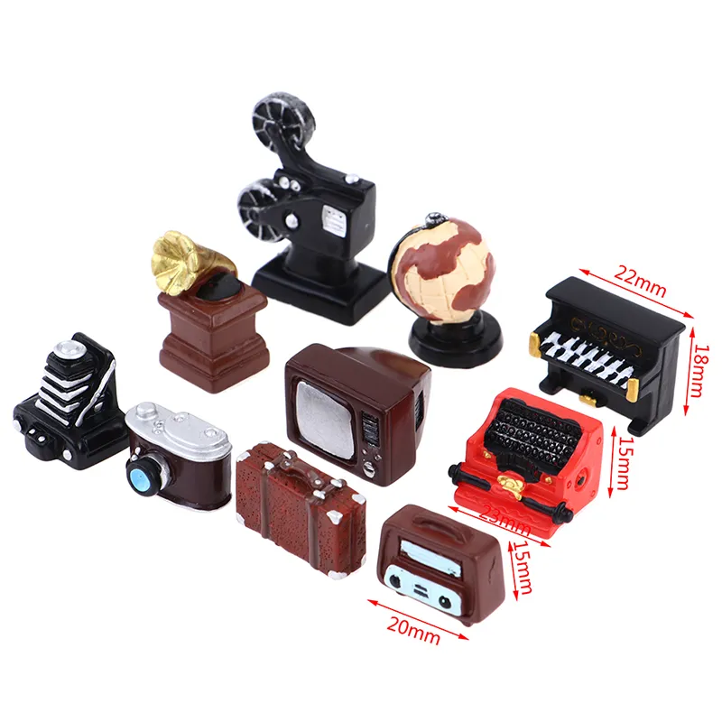 Toyvian – Mini Radio Vintage Pour Maison De Poupée – 4,4 X 2,2 X 2 Cm – Accessoire Déco Modélisme – Plastique Solide