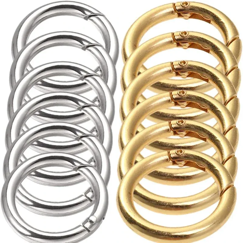 Save Big on Bulk Spring O Ring Clasp Metal O Ring Spring Clasps 10 Pack  Round Snap Hook Carabiner Clips For DIY Jewelry, Keychains, Bag Straps, And 