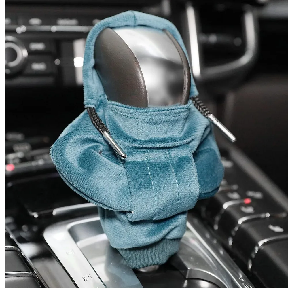OFBAND Christmas Car Gear Shift Knob Cover - Plush Hoodie For Manual/Automatic Shifter - View #3