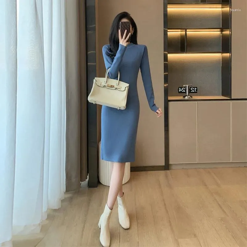 Casual Polyester Jersey Dress for Women with Hooded Collar and Trumpet  Silhouette Mid-Calf Length Winter from Dhgate Basic & Casual Dresses -  price 47.01