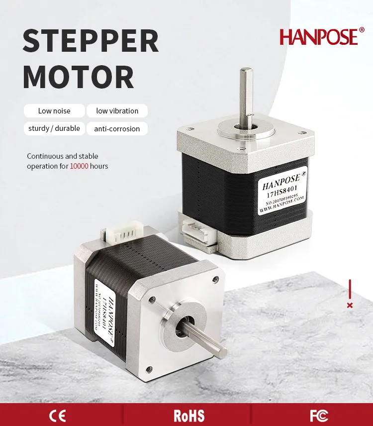 HANPOSE Nema17 Stepper Motor 48mm 78Oz-in 1.8A 52N.CM for CNC 3D ...