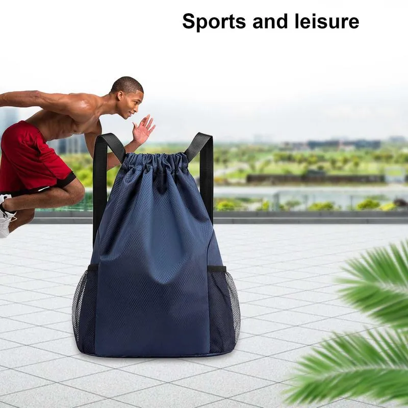 Large String Backpack Large Drawstring Backpack: Unisex Sports & Travel, Water-resistant ...