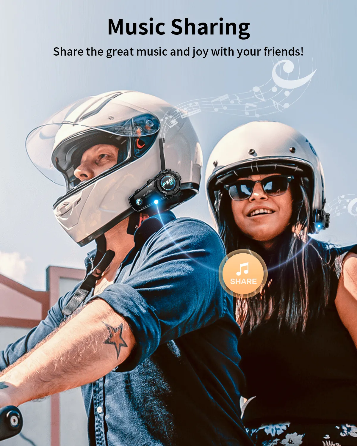 Sound System Best Sounding Bluetooth Motorcycle Helmet Speakers - Main Image