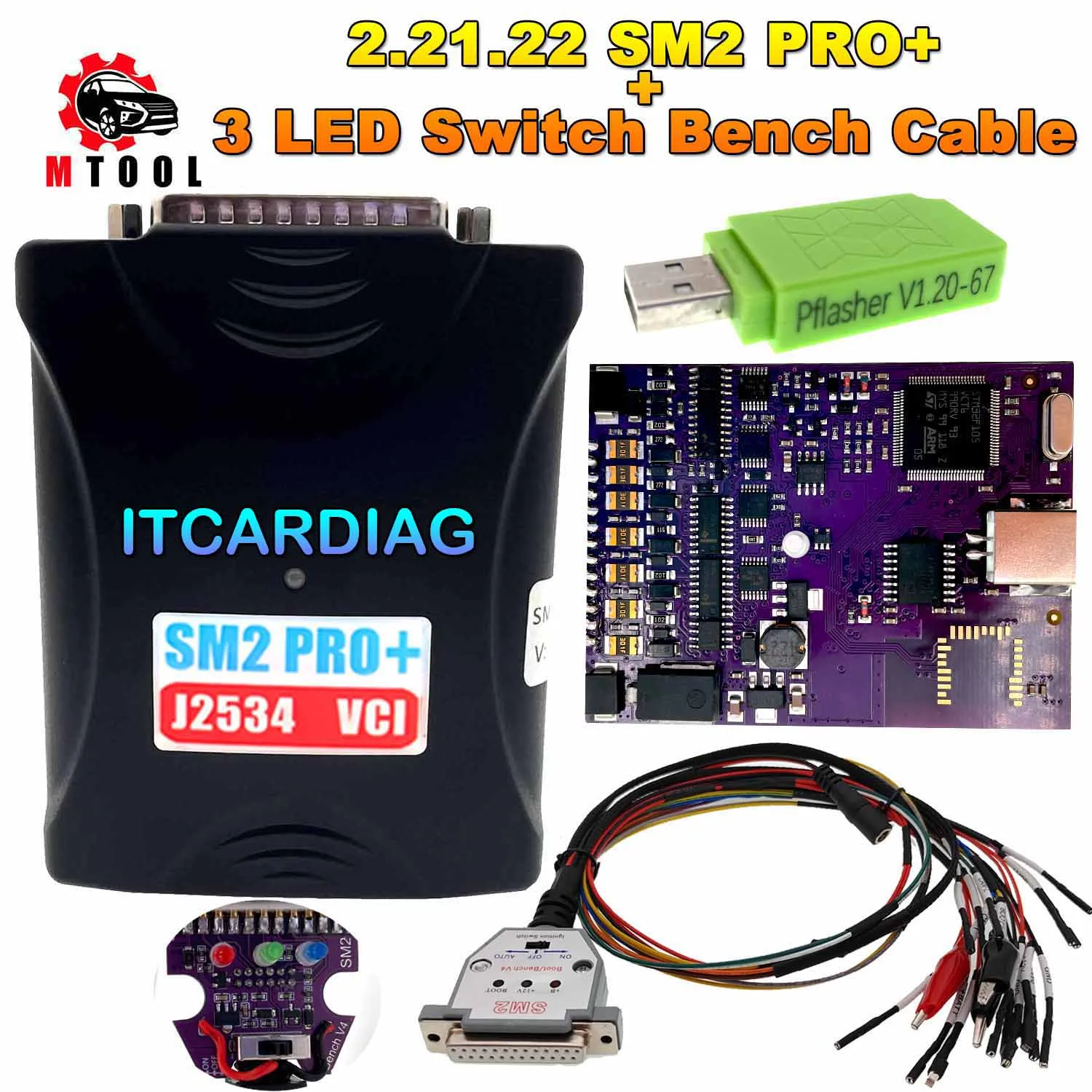 Upgraded SM2Pro J2534VCI ECU Programmer – FW V2.21.21, Fast Shipping