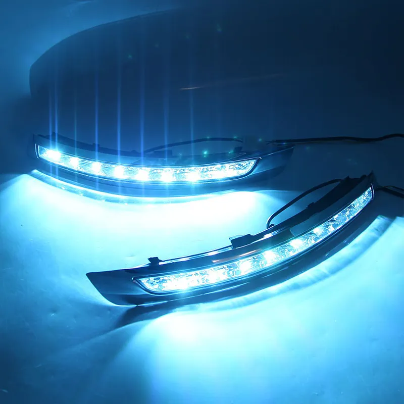 BAKUGO 2Pcs LED Daytime Running Lights For Volvo XC60 2009-2013 - DRL Fog Lights Front Corner Lamps