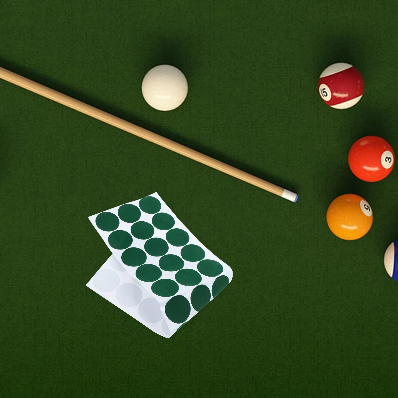 Biljart zwembad reparatie stickers, biljart doek reparatie tafelkleed snookers patch nauwkeurige markering stippen snookers patch gemakkelijk doe-het-zelf pooltafel vilt vervanging tool