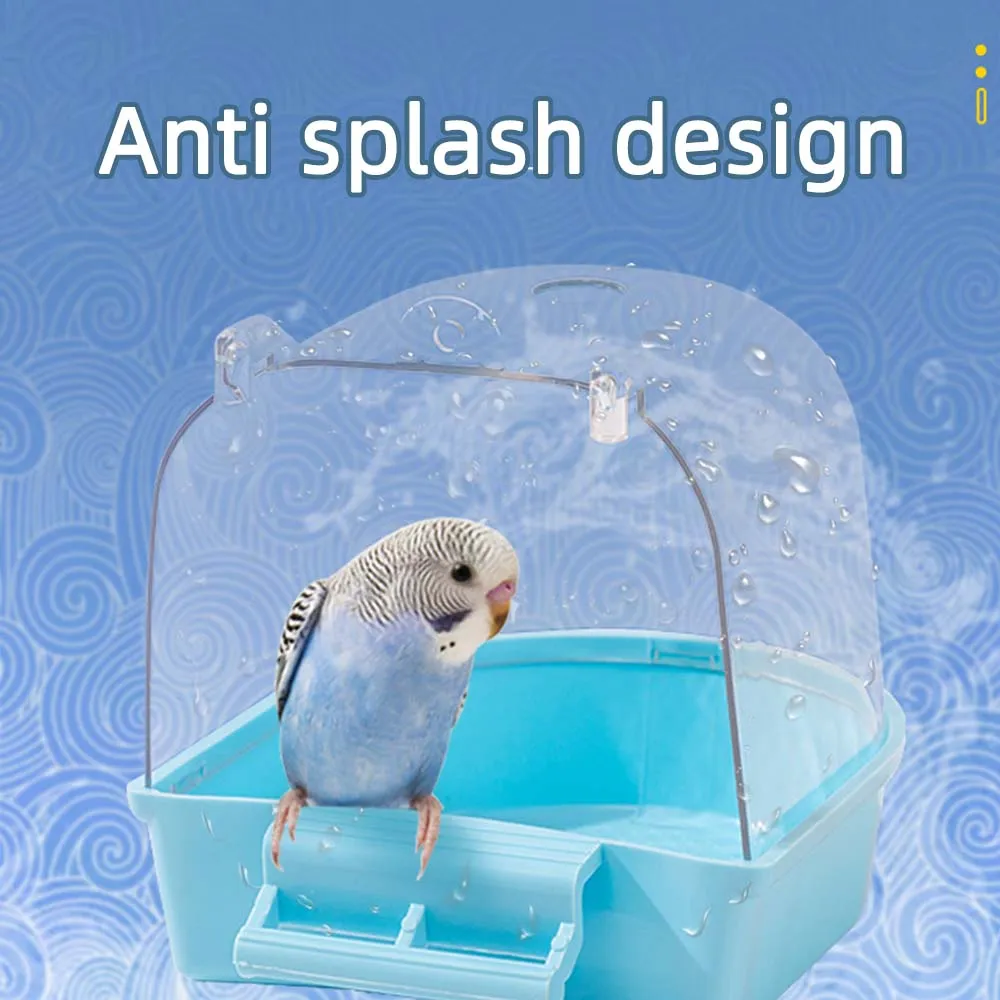 Genérico Bird Bath, Cage Accessory for Parakeets, Canaries and Lovebirds, 13.5 cm x 13 cm x 13 cm