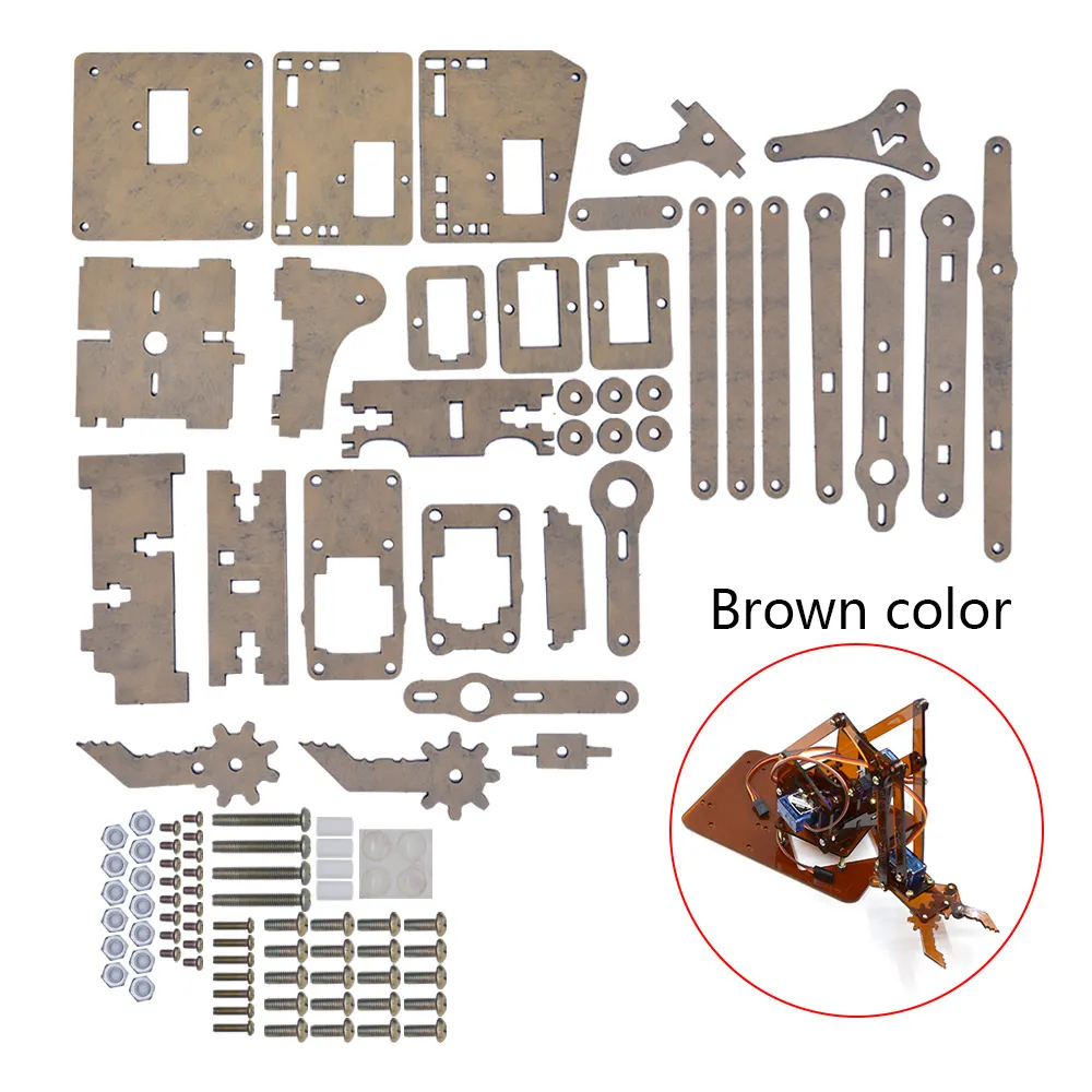 Robotic Arm Plank 4 DOF Robot Manipulator Claw SG90 MG90S Robot FOR UNO ...