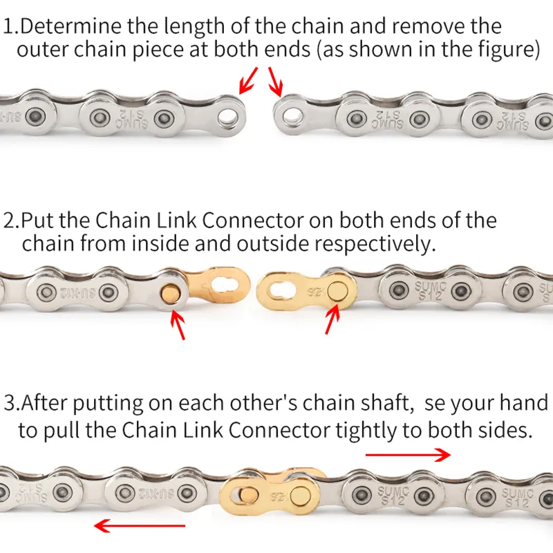 5 Bike Chain Quick Link 1 6 7 8 9 10 11 12 Speed MTB Road Bicycle Chain Connector Lock Silver Black Gold Multicolor From Homepro11 5.18 DHgate.Com