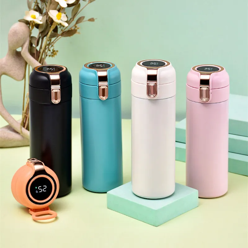 Vacuum Flask Thermos: 420ML Stainless Steel Temperature Display