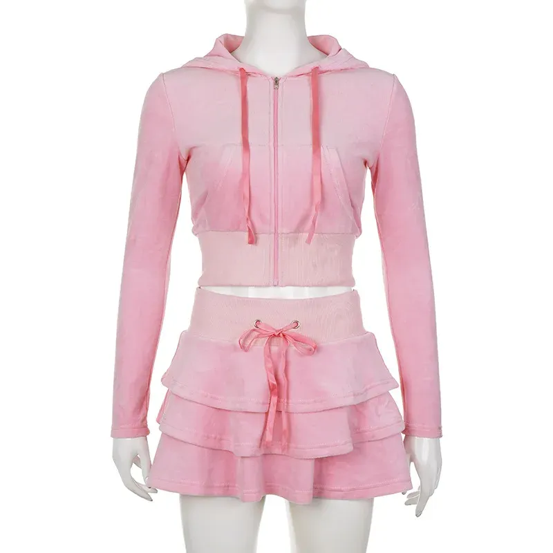 トップス JILTU baby frill hoodie skirt baby pink Infant Girls Light Pink Sweater Dress With Tulle Skirt, 24M