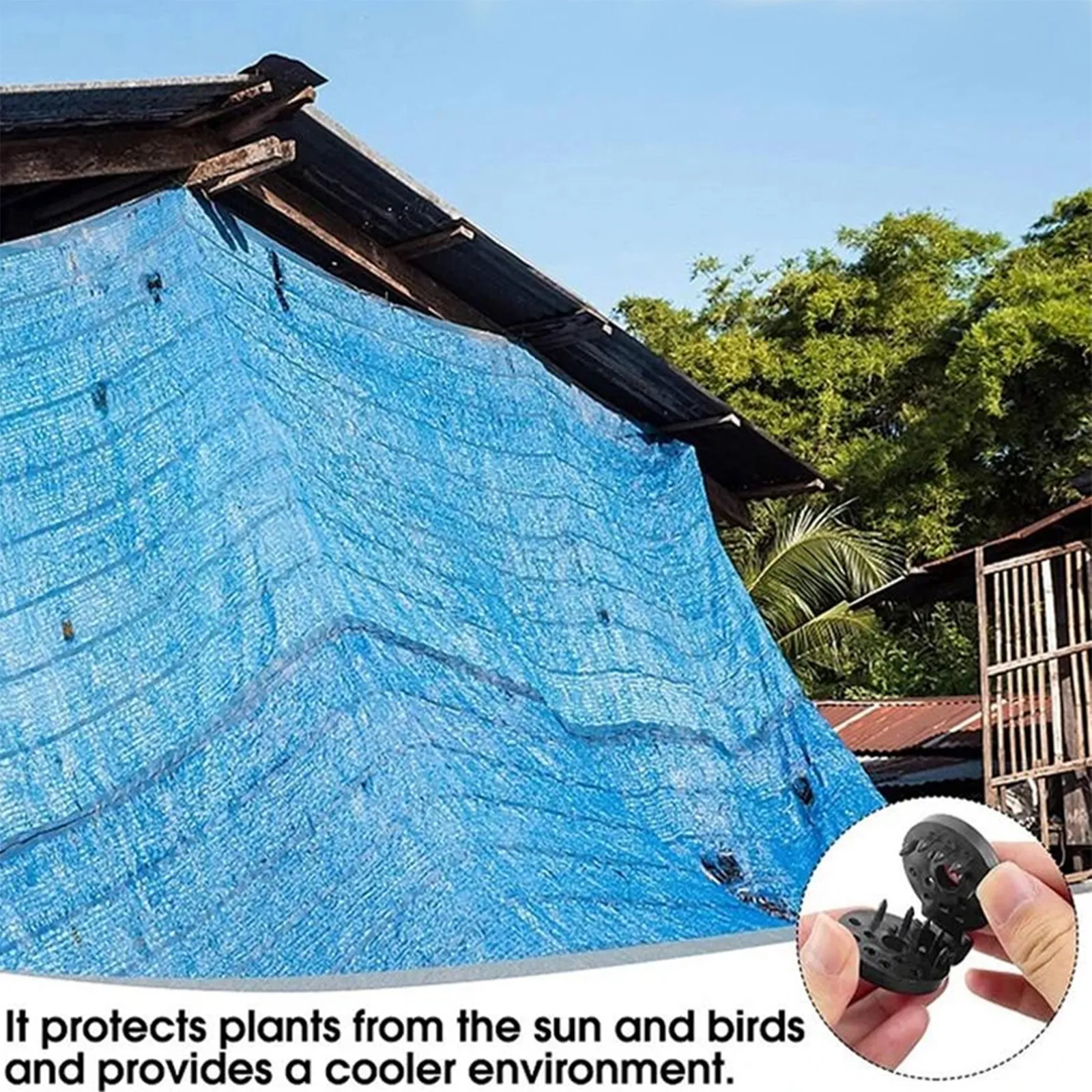 20Pcs Sunshade Net Clip Round Shade Cloth Clips Greenhouse Film Fixing Clamp Tent Accessories2 Plastic Sh