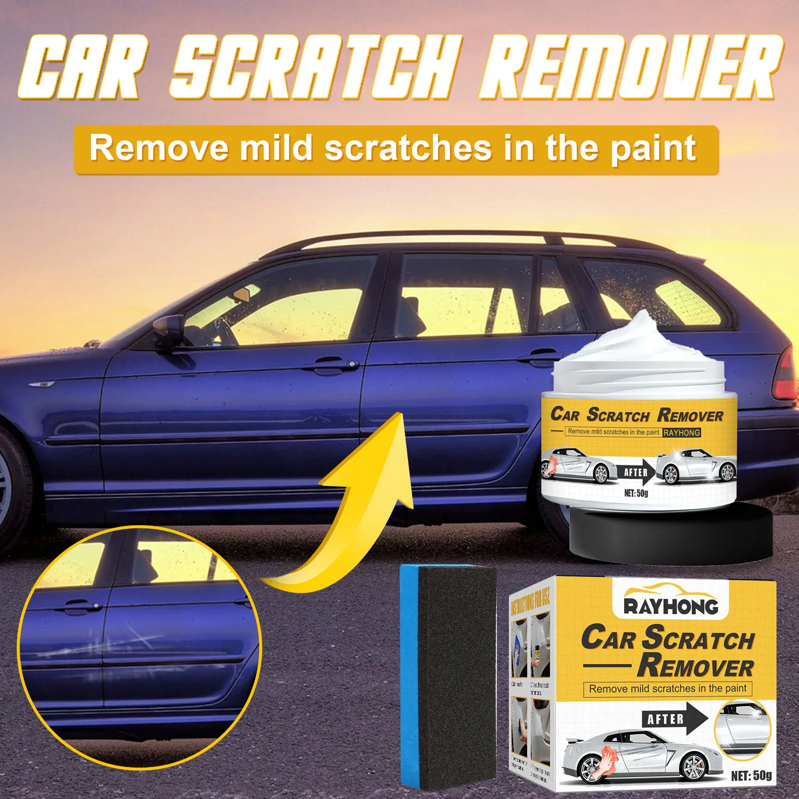 Window Scratch Repair Kit: Car Scratch Remover Paste for Paint Repair ...