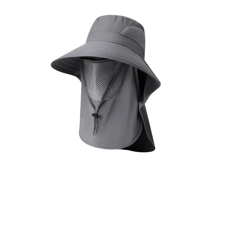 Outdoor Sun Protection Fashion Breathable Neck Flap Sunscreen Cap Wide Brim Sun