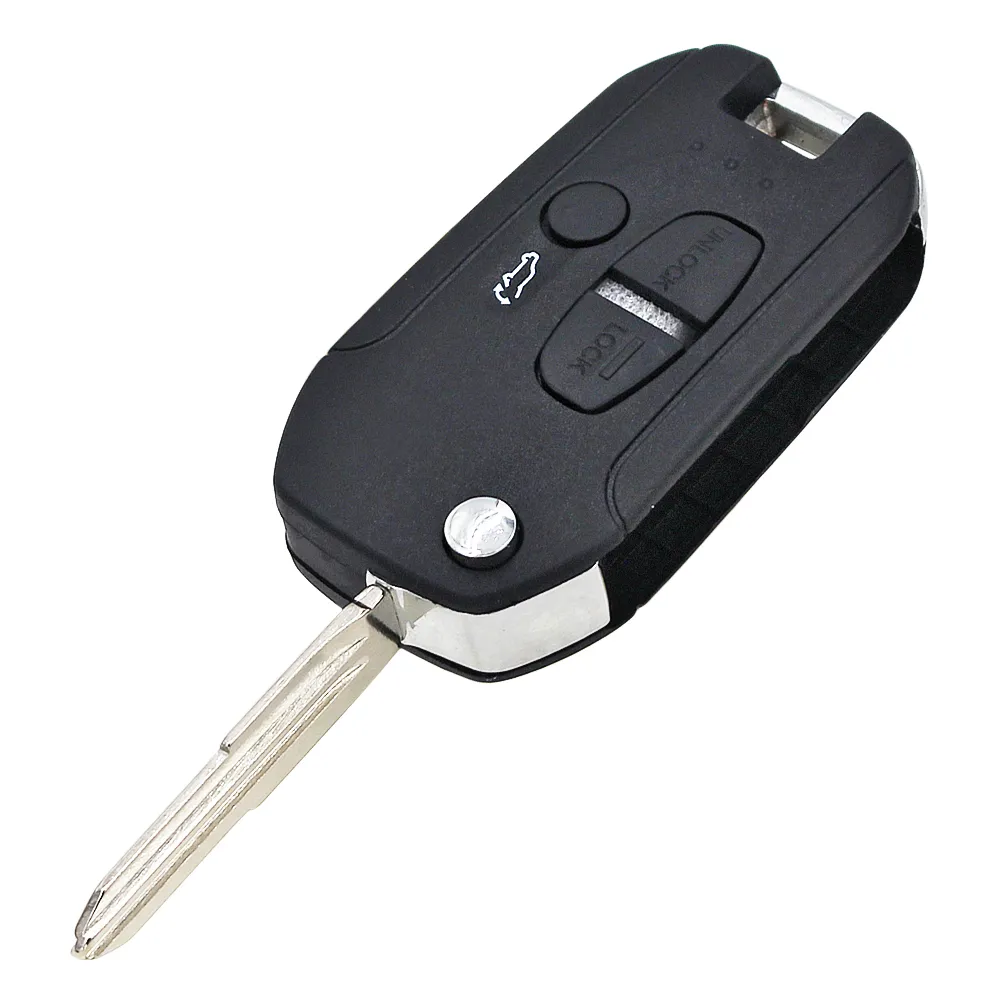 2-Pack 3-Button Remote Key Fob Shell Case For Mitsubishi Mirage 2014-2015 & More – No Electronics