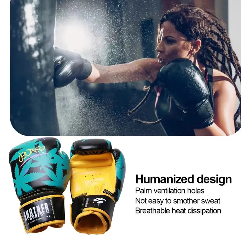 2 Pairs Boxing Gloves Kickboxing Gloves For Men Women Beginner Professional Shockproof Leather Sparring Training Gloves Set Mma Gloves