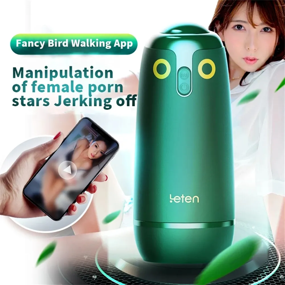 Leten Birds Vibrator Masturbators Cup Sexy Toys For Men Vacuum Vagina APP  Control Fully Automatic Telescopic Glan Stimulator 18