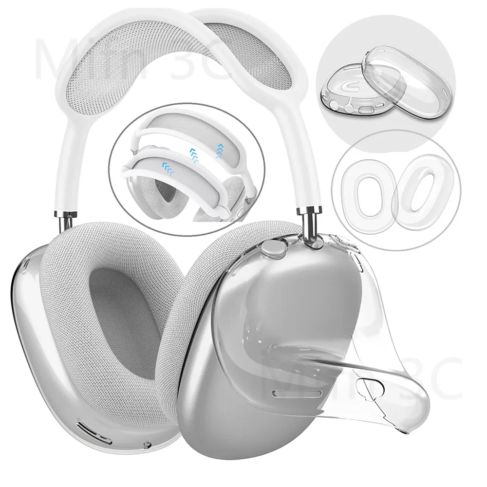 3-in-1 Transparent AirPods Max Case with Anti-Scratch and Dust-Proof ...