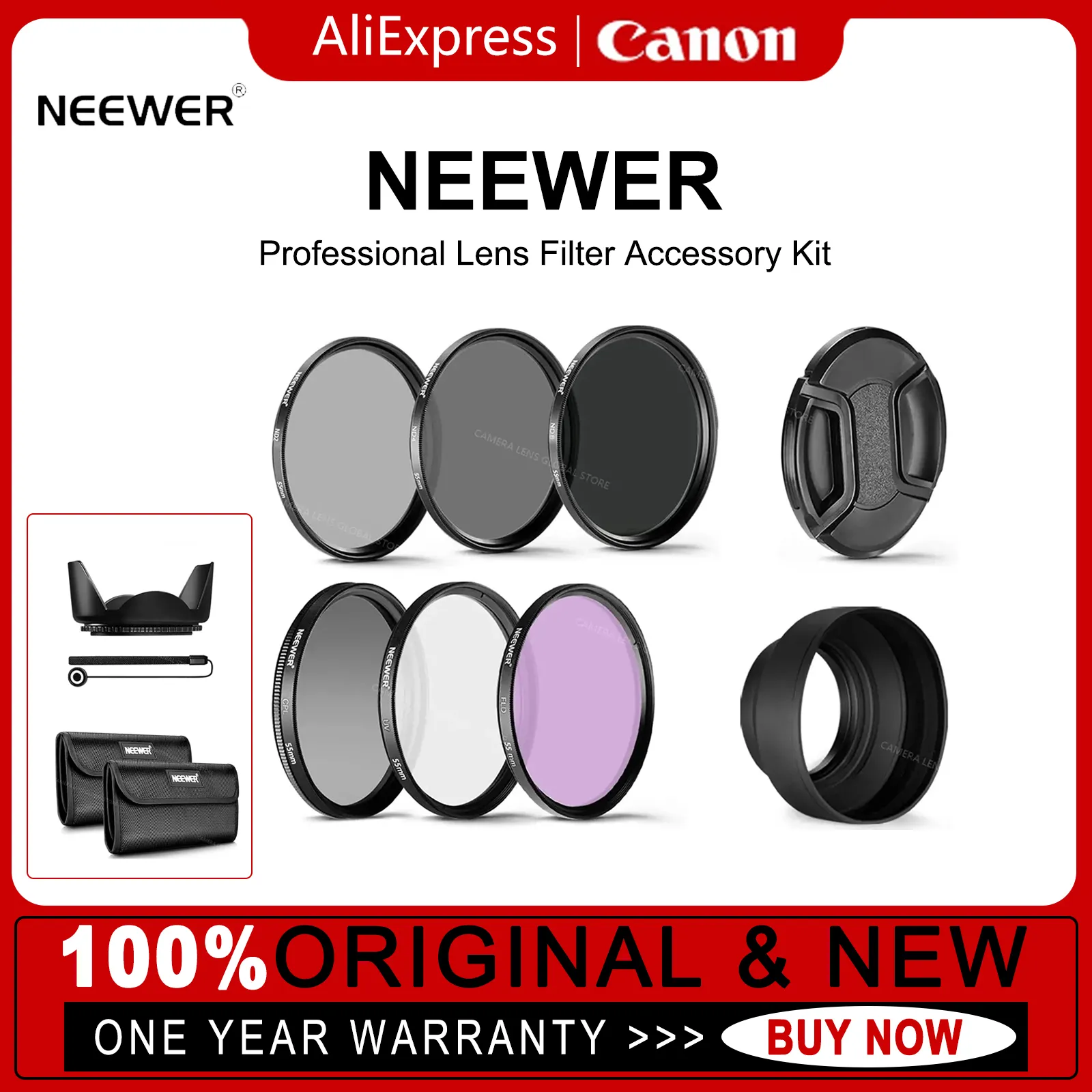 NEEWER CPL Filtro para Móvil, 67mm Lente de Cámara Filtro Polarizador con Clip de Móvil Zapata
