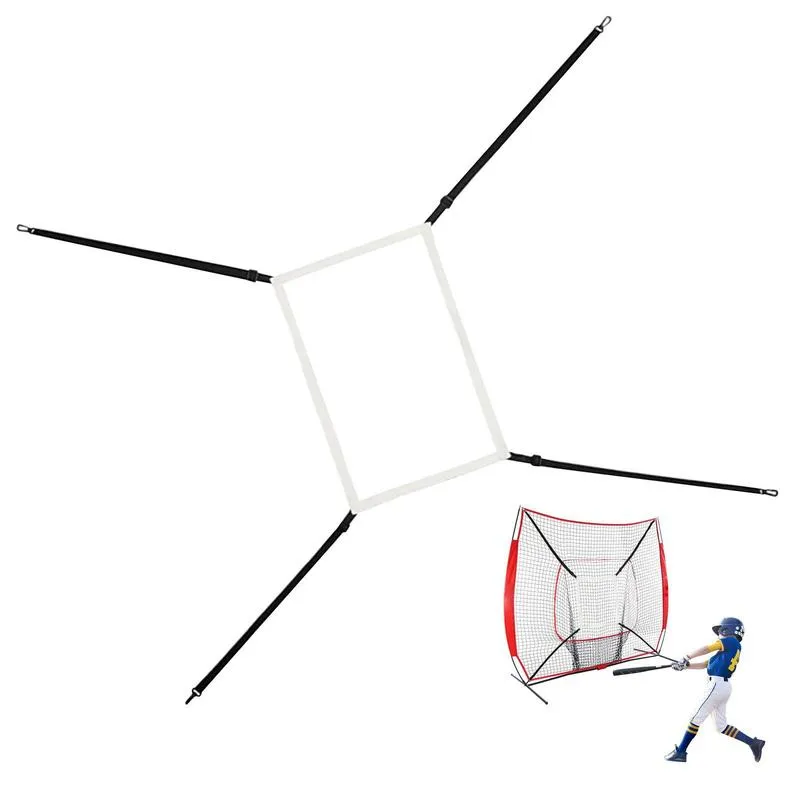 Baseball Strike Zone Target – Portable, Adjustable Height Metal Frame, For Wiffle Ball & Blitzball Practice