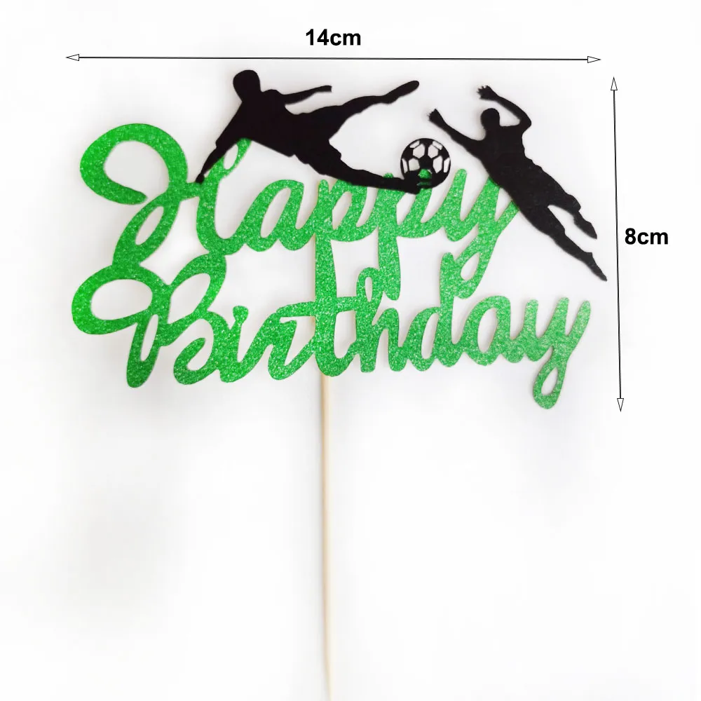 Baseball Kuchen Topper Mit Glitzer – 13,5x21,3 Cm, Aus Glitzerkarton & Bambusstab, Für Sport-Partys