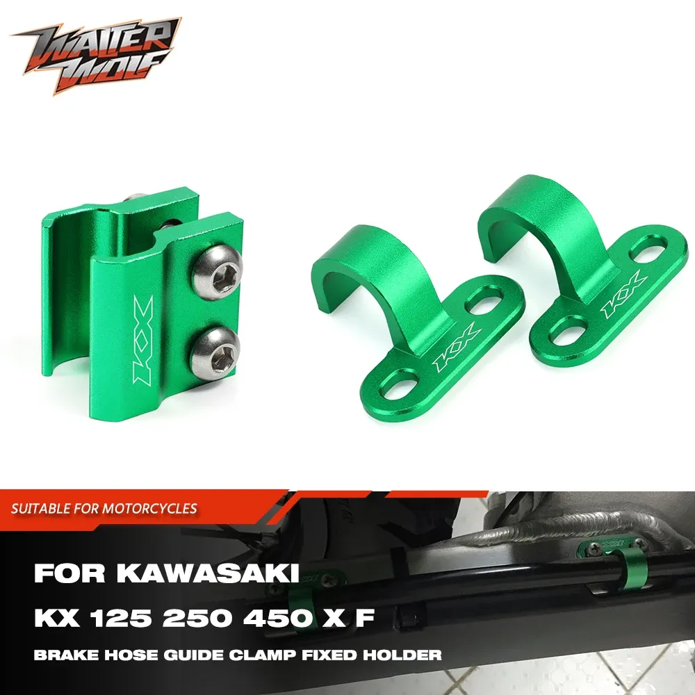 Kawasaki KX Brake Hose Guide Clamp - Aluminum, Black - Fits KX250 KX450 KX250F KX450F KX 250F 450F 250X 450X 2006-2024 Kawasaki KX Brake Hose Guide Clamp - Aluminum, Black - Fits KX250 KX450 KX250F KX450F KX 250F 450F 250X 450X 2006-2024
