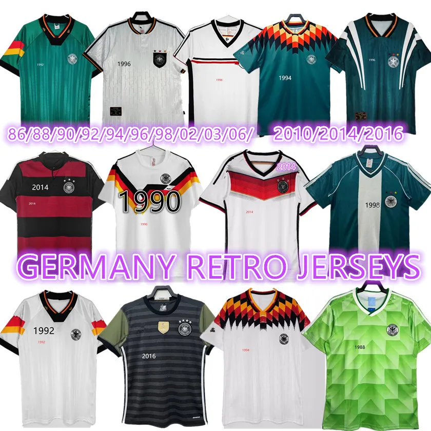 Retro Germany Men s Soccer Jersey Iconic Football Shirts from 1990 to 2014