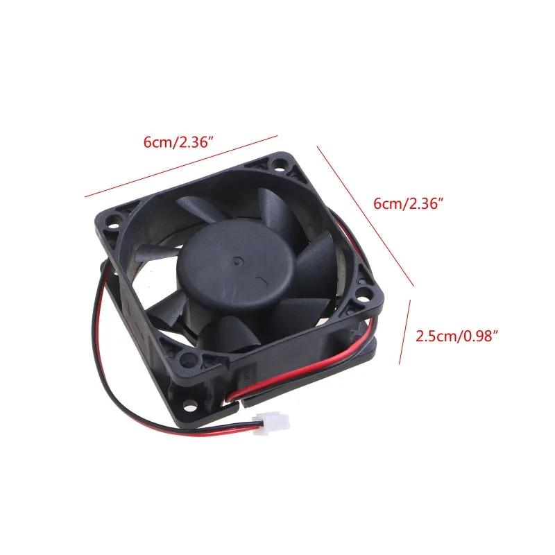 Silent Cooling Fan 3 Wire Server Inverter Pc Cpu for CASE for Computer Cases and CPU Coolers 12v for Dc 60mm 60x 60 P9JB