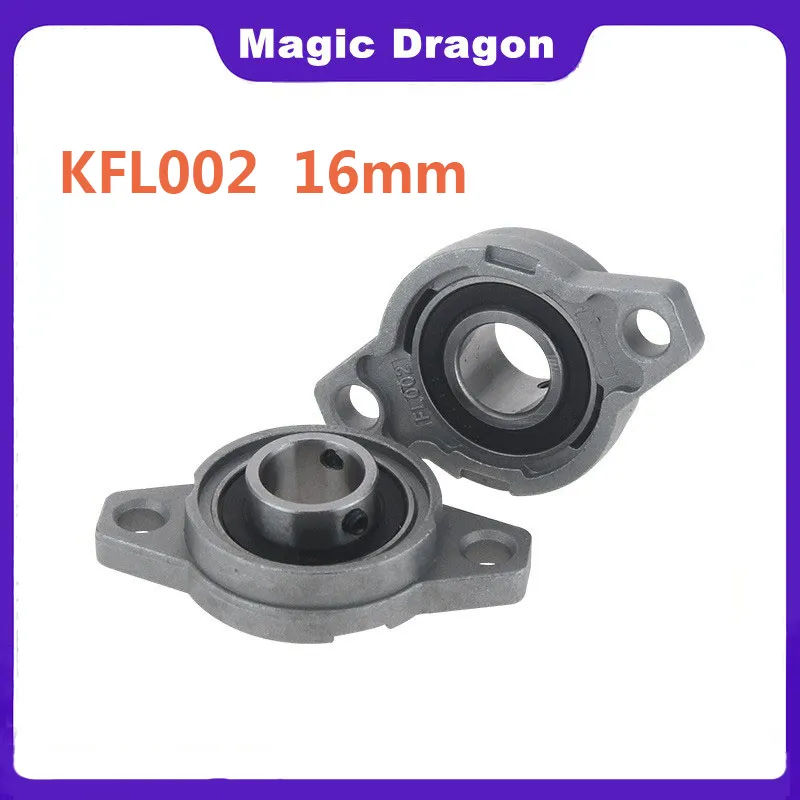 16mm Self-Aligning Flange Pillow Block Bearings w/ Zinc Alloy Housing ...