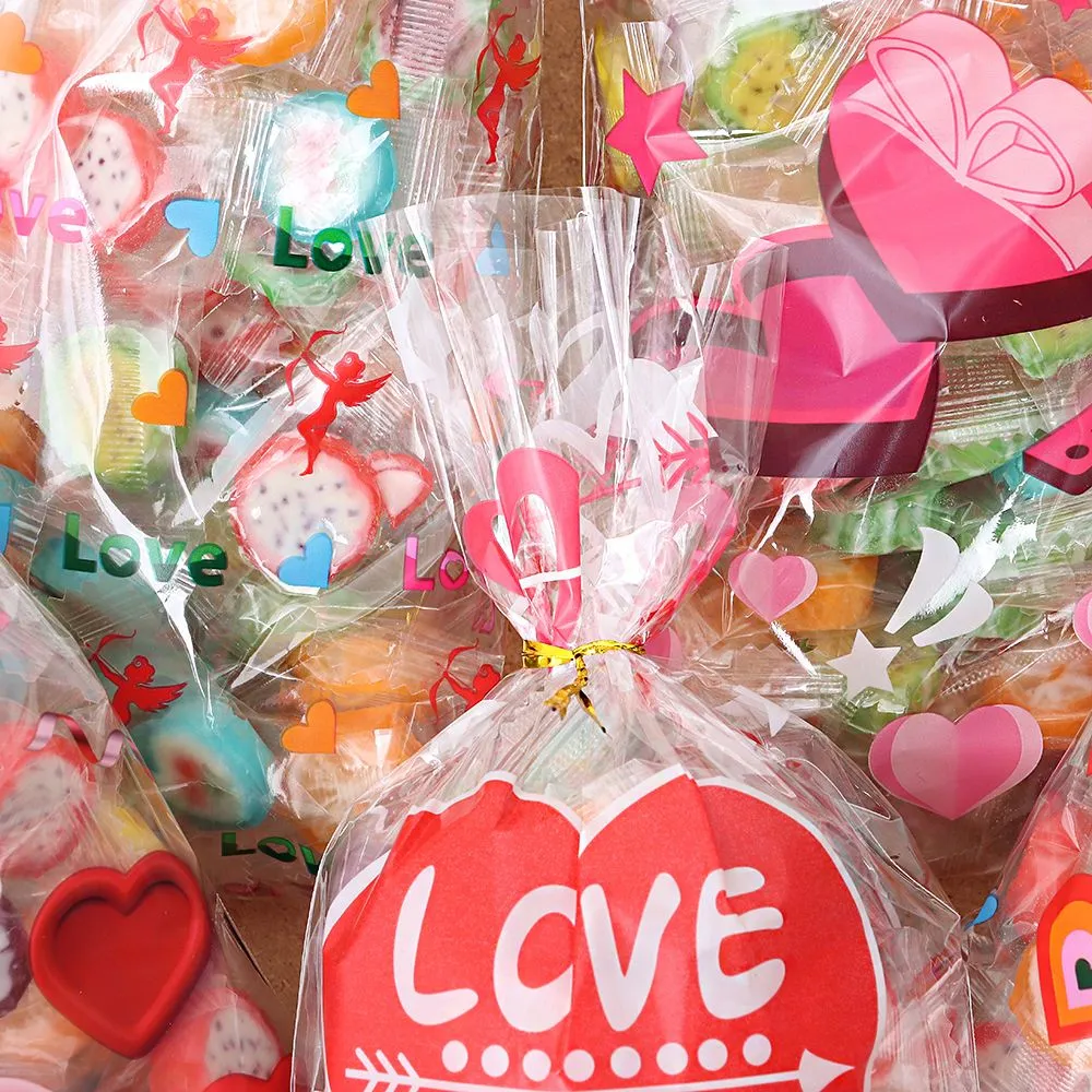 Buy SAILING-GO 100 Pcs./Pack Translucent Plastic Bags For Cookie ,Cake,Chocolate,Candy,Snack Wrapping Good For Bakery Party With Stickers Online At Low Prices In India - Foto 4