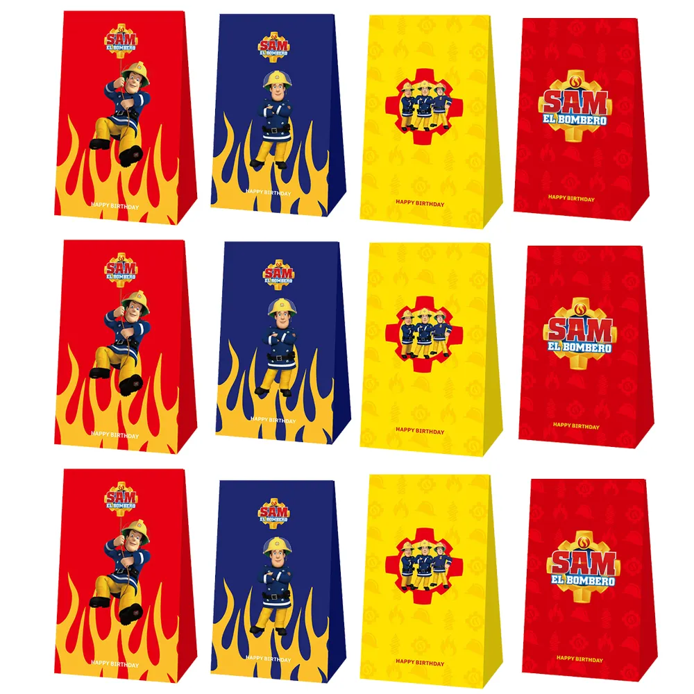 Save Big on Bulk Firefighter Birthday Party Supplies Fireman Sam Birthday  Party Favors: 12pcs Candy Bags For Boys Firefighter Themed Parties Best 