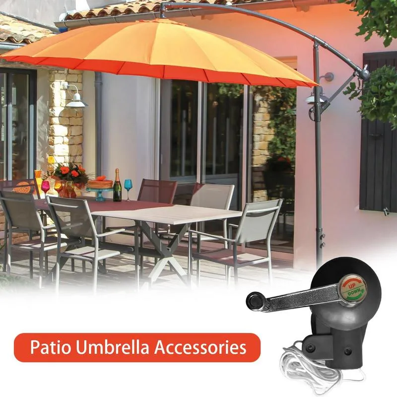 handles for patio umbrella 15FT Outdoor Double-Sided Rectangle Market Umbrella wit Patio Umbrella Accessories Outdoor Parasol Plastic Crank Handle Picnic Balcony Terrace Beach Umbrella Plastic Crank Handle Features Floleo Universal Patio Umbrella Crank