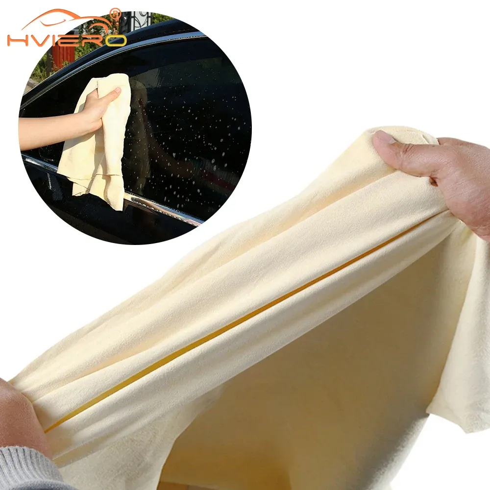Swimming Chamois Towel Natural Chamois Leather Car Drying Towel Absorbent, Streak-Free, Shammy Cloth For Washing Detailing Car Shammy For Drying