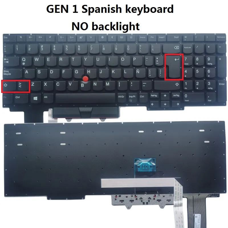 Lenovo Thinkpad E15 Gen 1 & 2 Keyboard Replacement - US Layout With Pointer
