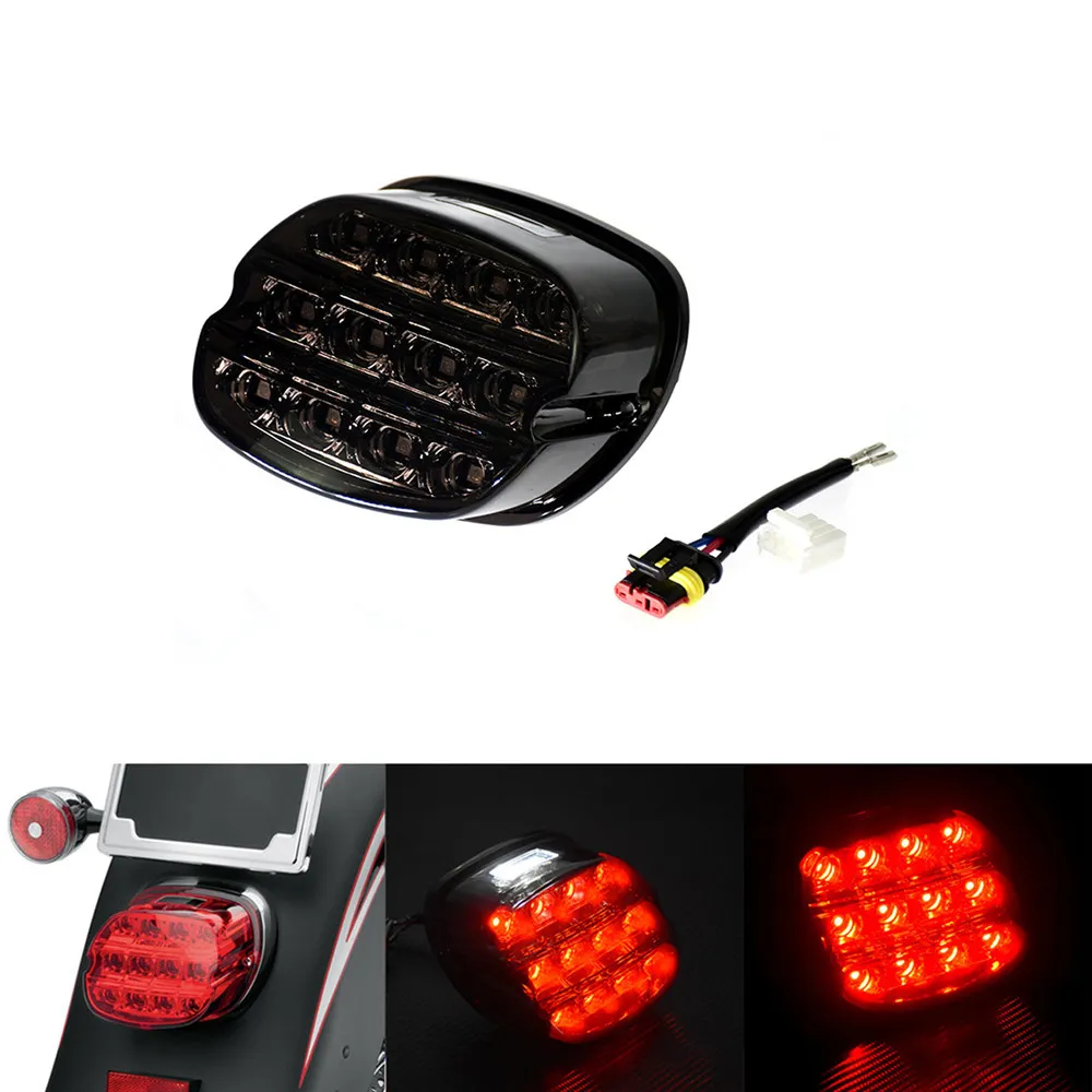 Motorcycle Chopped Rear Fender Edge LED Brake License Plate Tail Light Motorcycle Chopped Rear Fender Edge LED Brake License Plate Tail Light