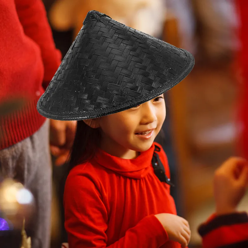 Handmade Japanese Samurai Bamboo c hat - Black Knight...