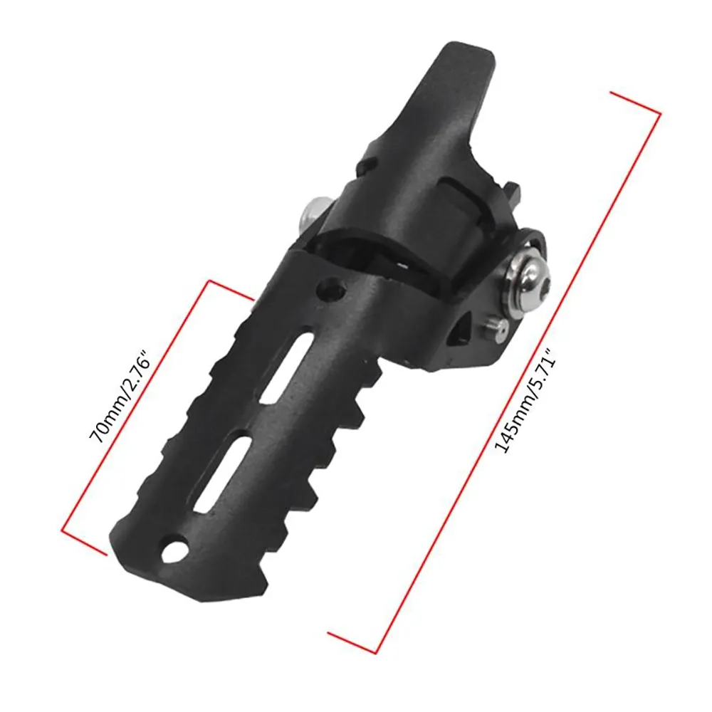 25mm Black Highway Foot Pegs – Fits Triumph Tiger Explorer & BMW R1200GS (2013-2017) – Stainless Steel