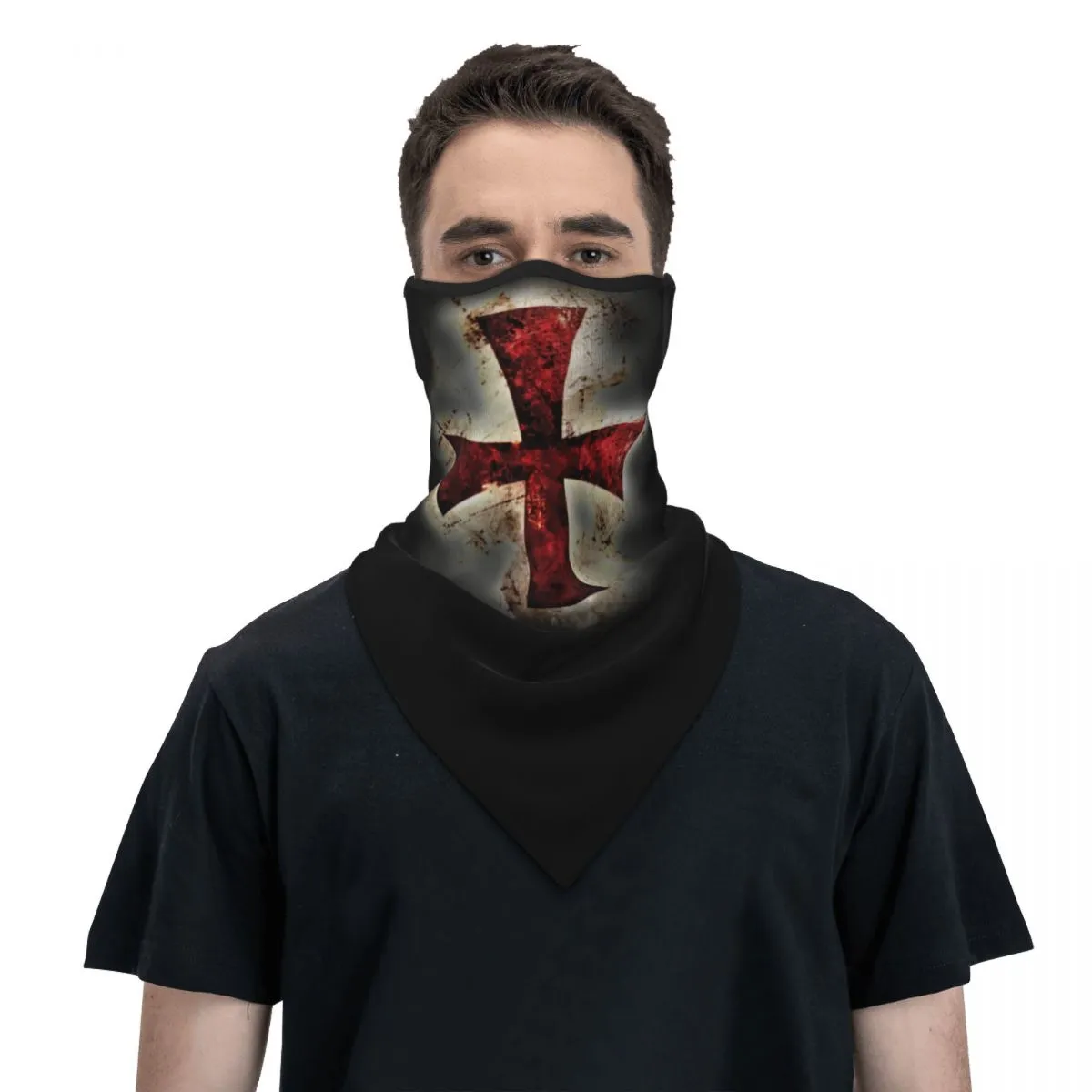 Knight Scarf Medieval Knights Templar Cross Winter Neck Warmer Face Mask Windproof ...