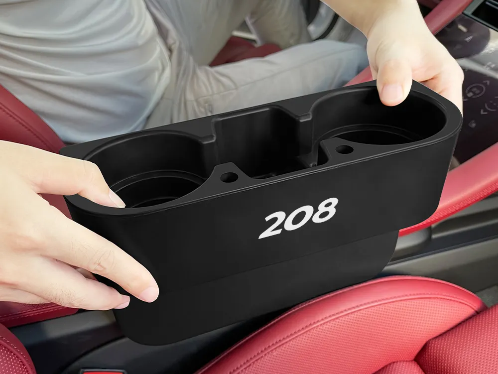 Ladysmtop Cenicero de coche con luz azul LED, carcasa para Peugeot 301, 307, 308, 206, 207, 208