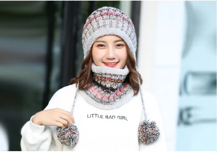 Ski Beanie Womens Peruvian Beanie Winter Set: Fleece Lined  display picture 1