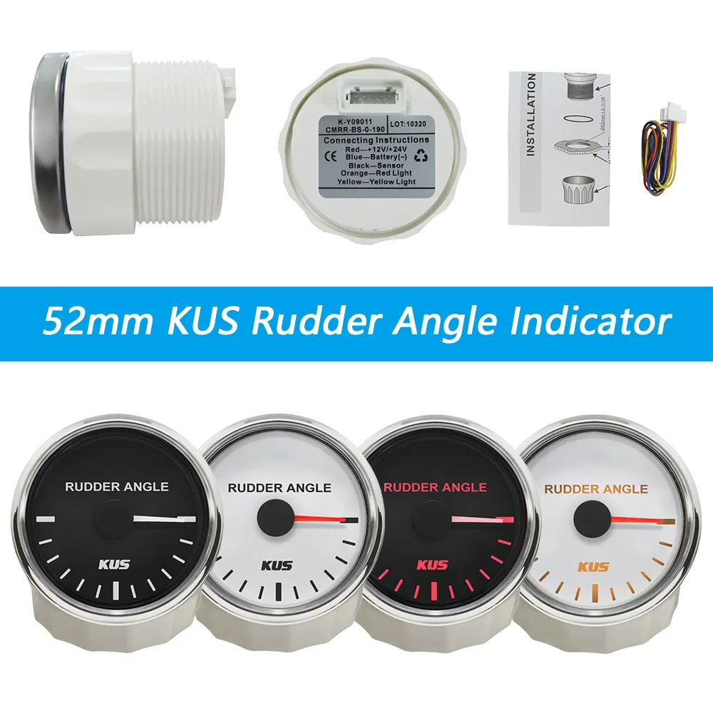 DHgate.com:52mm Universal Marine Rudder Angle Indicator Gauge, Red ...