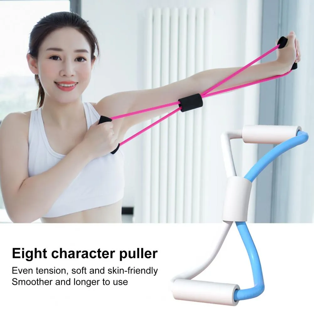 Shoulder Pad Ropes Portable Shoulder Workout Bands 2pcs Figure 8 Resistance Bands - 8 ...