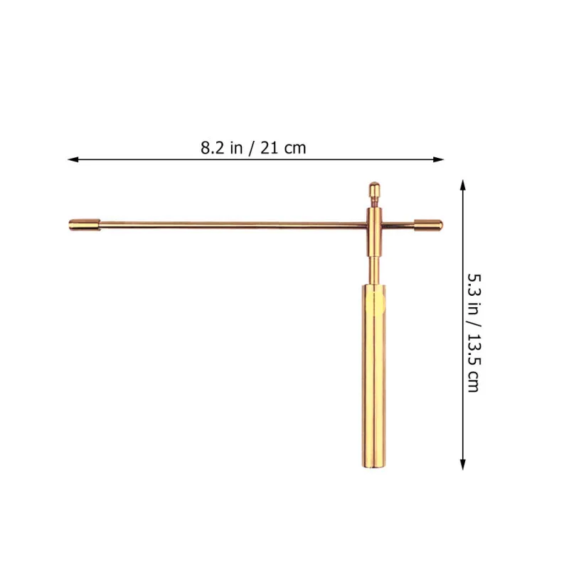 2PCS Retractable Dowsing Rods - Portable Pen-Shape Divining L-Rods For Water, Gold, Lost Items & Paranormal Investigations (Gold)