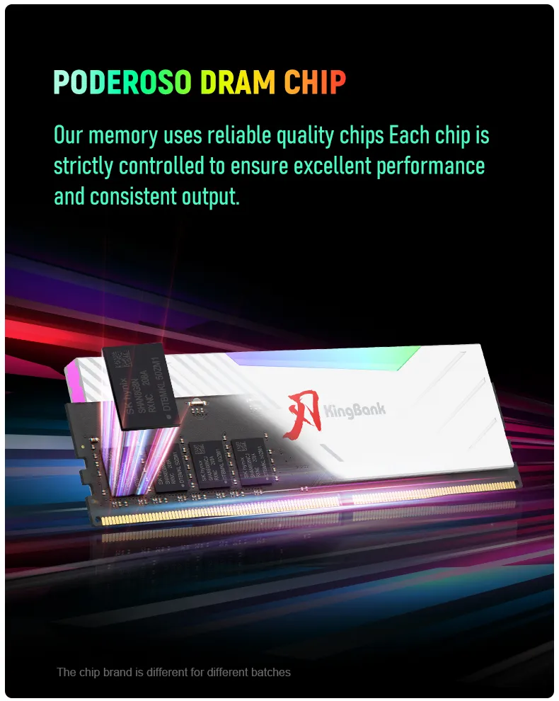 KingBank DDR5メモリー 16GB 2枚組 「新品未開封」 KingBank DDR5 RGB Desktop Memory 6400MHz 8GBx2 16GBx2 32GBx2
