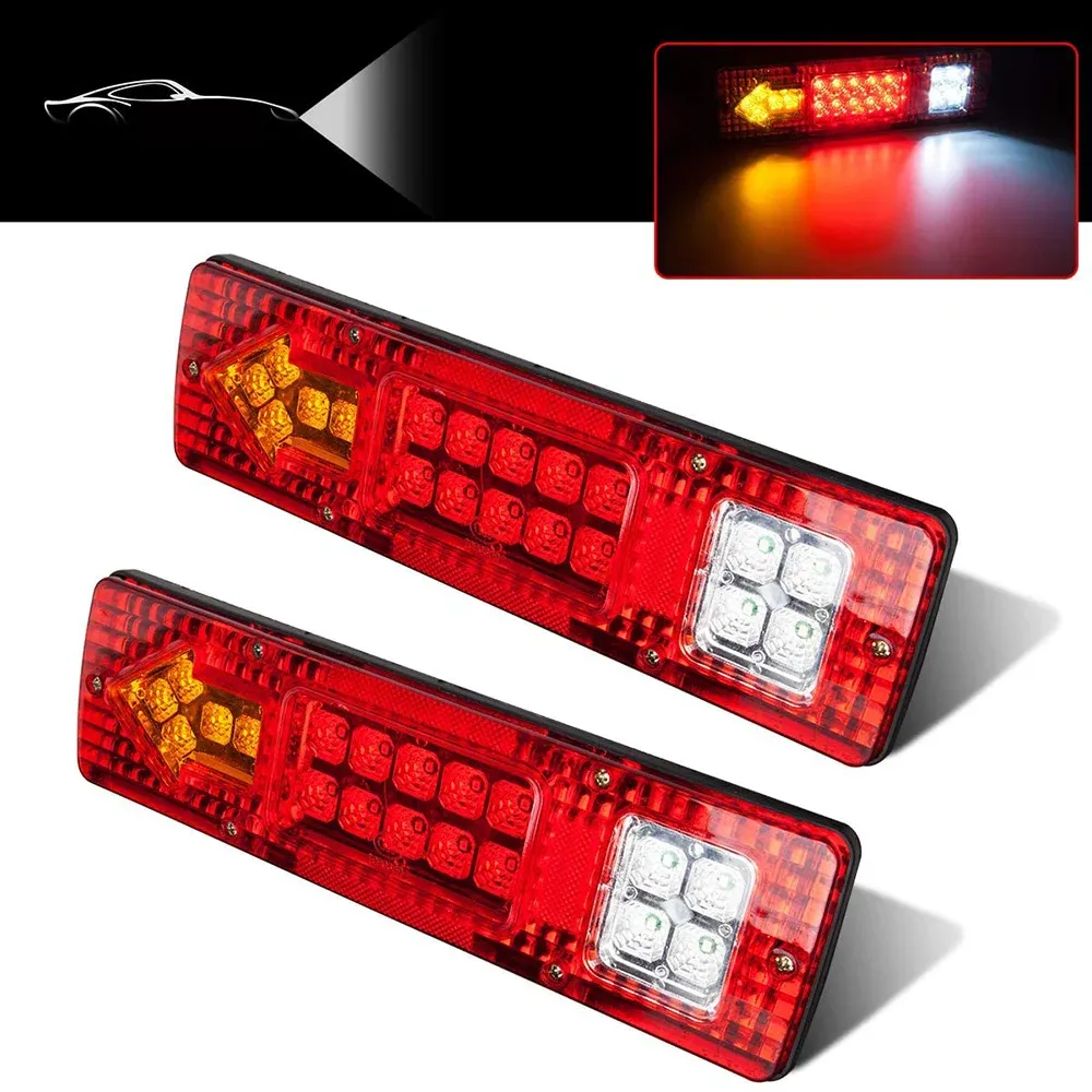 2x 20LED Waterproof Tail Lights Kit RV Camper Trailer Rear Turn Signal 12V-24V - Foto 8
