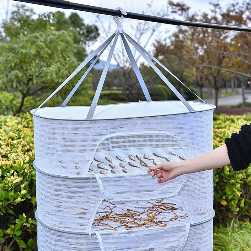 Anti-Mosquito Multi-Layer Drying Rack, Durable Mesh Drying Net for